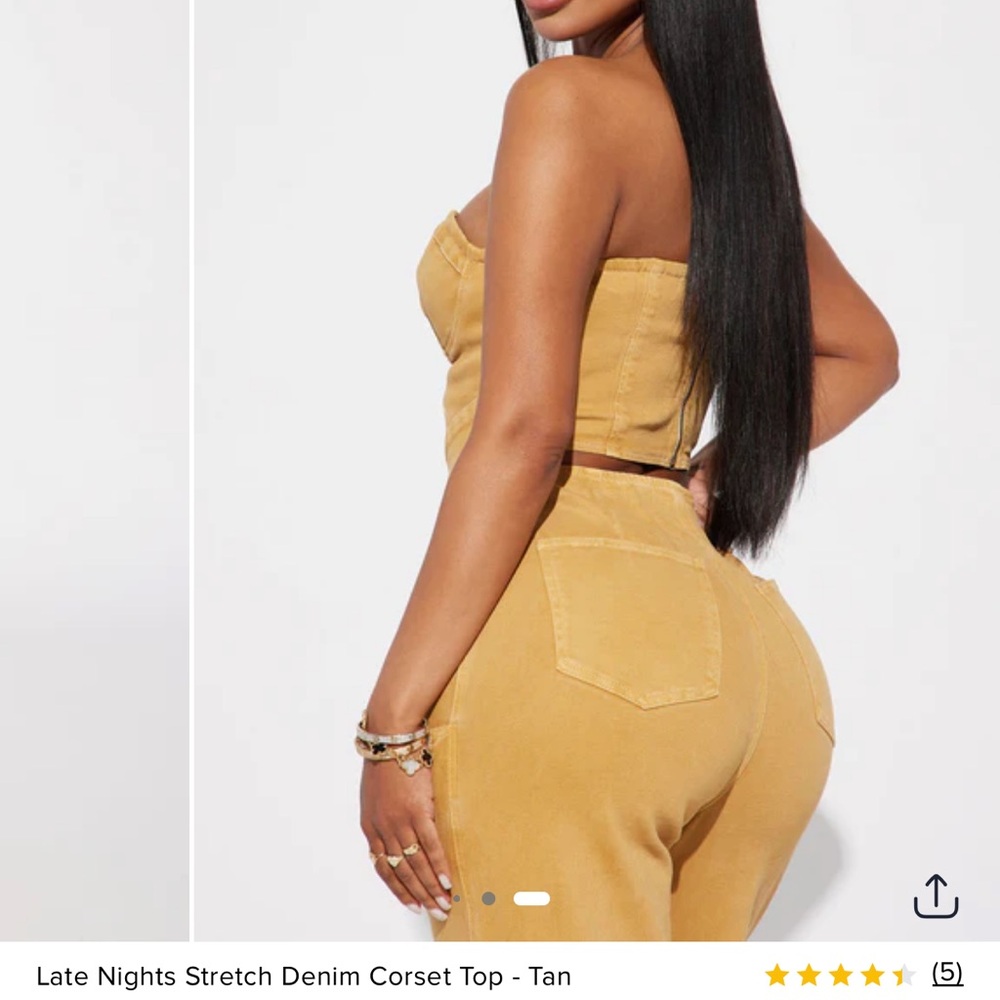 Fashion Nova Tan Corset Top - Picture 2 of 5